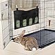 Kleintiere Heutasche, 4 Fenster Heu-Futterbeutel, Waschbar Hängende, Meerschweinchen Futterstation, Oxford-Stoff Kleintier-Futterspender, Kaninchen Heu Futtersäcke, für Chinchilla Hamster(Schwarz)