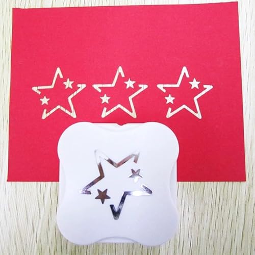 Image of Lumina Star Design Magnetic Craft Punch Tool, Premium Quality Portable Star Cutouts Paper Hole Punch for Scrapbooking, Card Making & Journaling, Mini Shaper