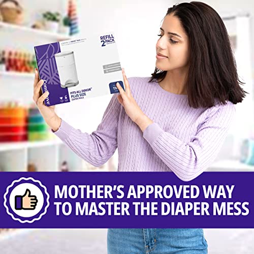 Diaper Pail Refills Compatible With Dekor Plus Diaper Pails – Bundle Of Two Diaper Trash Can Refills – Easy To Replace And Dispose Of Diaper Bag – By Comficove #TOP4