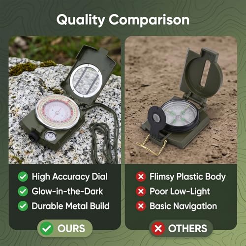 Brújula Profesional Drfeify con Dial Luminoso y Lupa miniatura 4