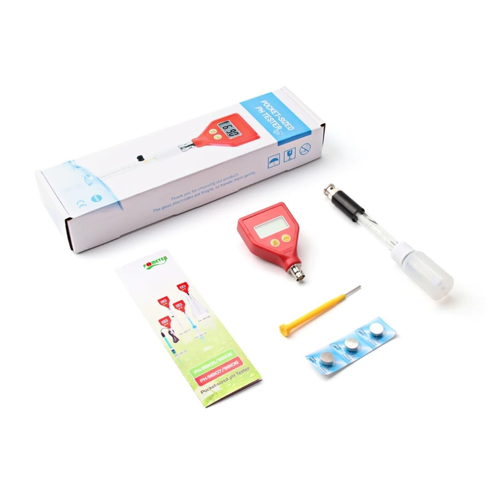 Medidor de suelo, Medidor de pH digital ATC, medidor for suelo y fruta, 0-14, analizador, for acuarios, piscinas, instrumentos análisis calidad del agua para jardinería, agricultura