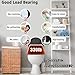 Toilet Seat Rround 16.5inch Soft Close， Toilet Lid Round PP Material Safe & Easy Clean & Quick Installation, Sturdy Accessories Never Loosen， 2 Years Support, Black…