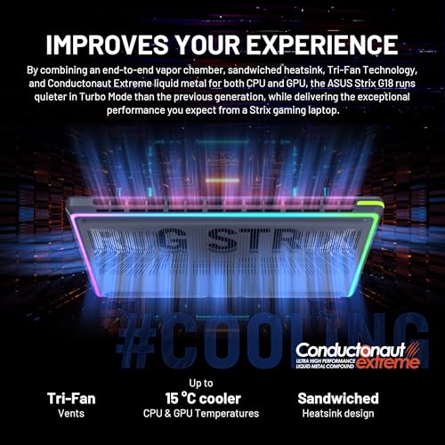 ASUS ROG Strix G18 18" 2.5K 240Hz Gaming Laptop miniatura 7