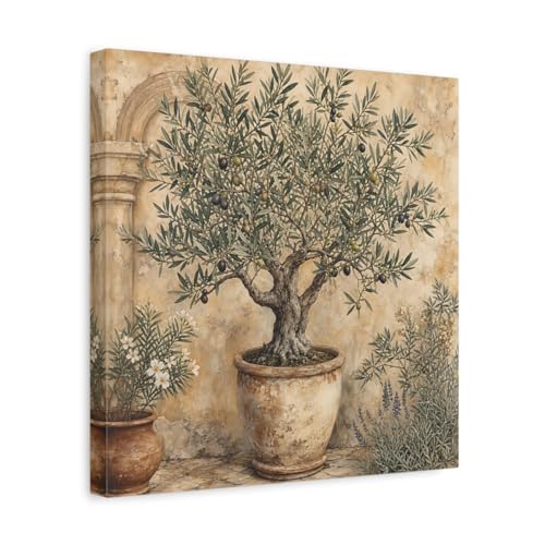 Toile olive tree green 35x35 cm décoration murale salon
