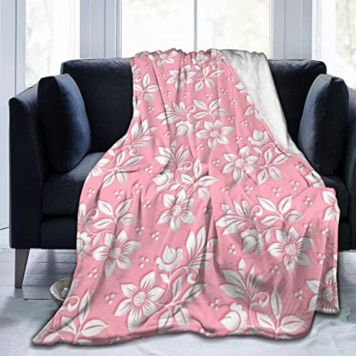 Coperta Pile Matrimoniale 220x260 cm fiore rosa