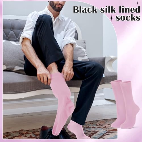 Image of 4 Pairs Silk Liner Socks Ultra-lightweight Hiking Liners Calf Sweat Absorption Socks for Adult