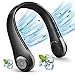HATMIG Wentylator na szyję, najnowszy przenośny bezłopatkowy mini wentylator USB 3 prędkości ładowalny wentylator na szyję dla kobiet mężczyzn na zewnątrz do domu sporty podróże - czarny
