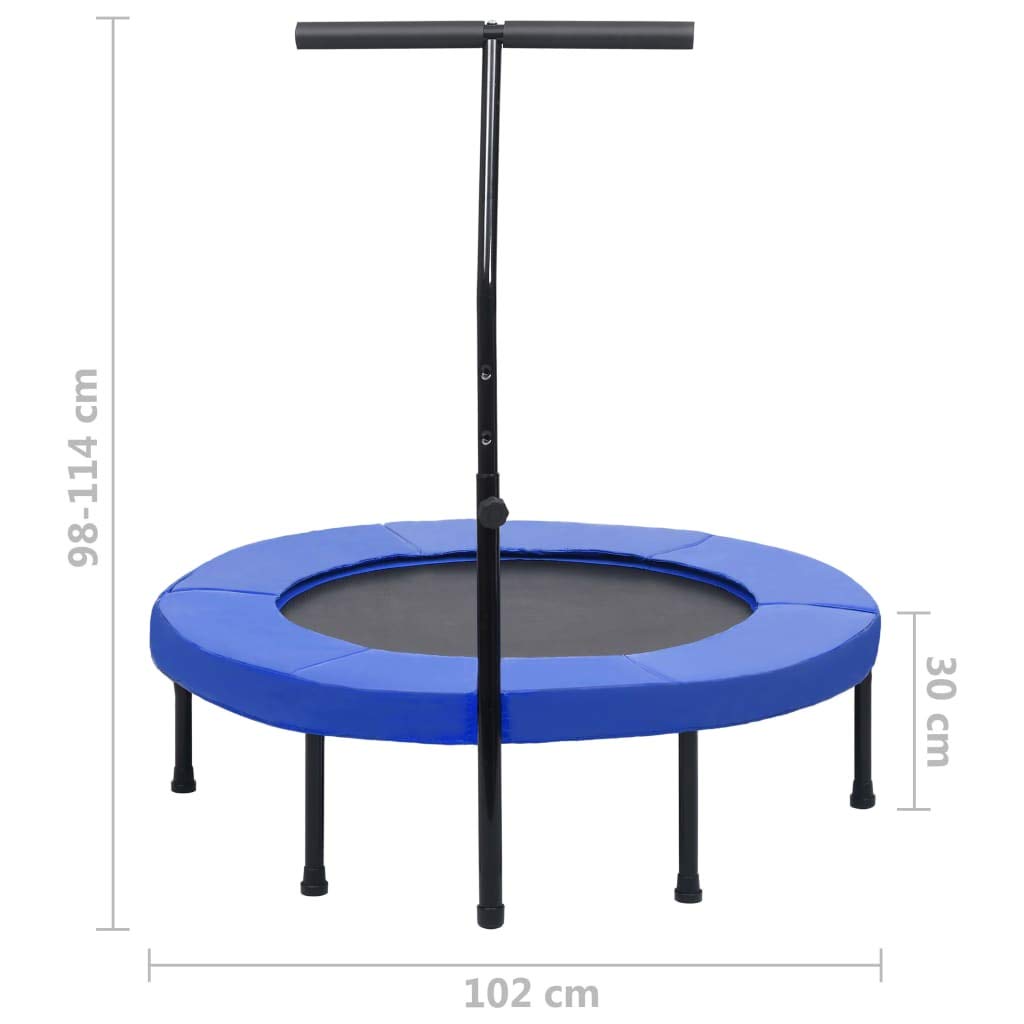 vidaXL Trampolina fitness, uchwyt i nakładka zabezpieczająca, 102 cm