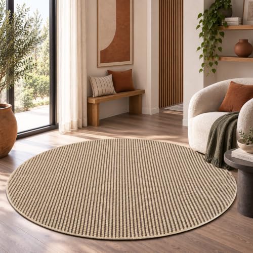 Paco Home Outdoor Teppich Wetterfest, moderner Jute-Look in natürlicher Sisal Optik, Robust, ideal für Terrasse Wohnzimmer & Küche… – Ansicht 1