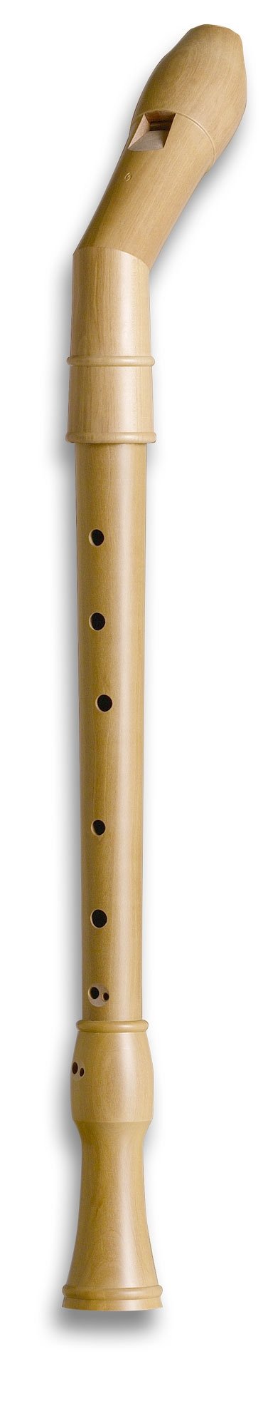Mollenhauer Barockflöte Tenor C mit Doppelloch Birnbaum hell Natur-Holz - Tenorflöte in C mit Knick - Blockflöte inkl. Baumwolltasche, Wollwischer, Fettdöschen, Grifftabelle und Pflegeanleitung