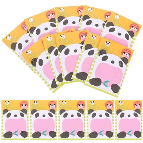 OSOLADY 20個 動物デザイン強粘着付箋 学校 家用メモパッド パンダ形 可愛い便利ノート 伝言や予定管理に