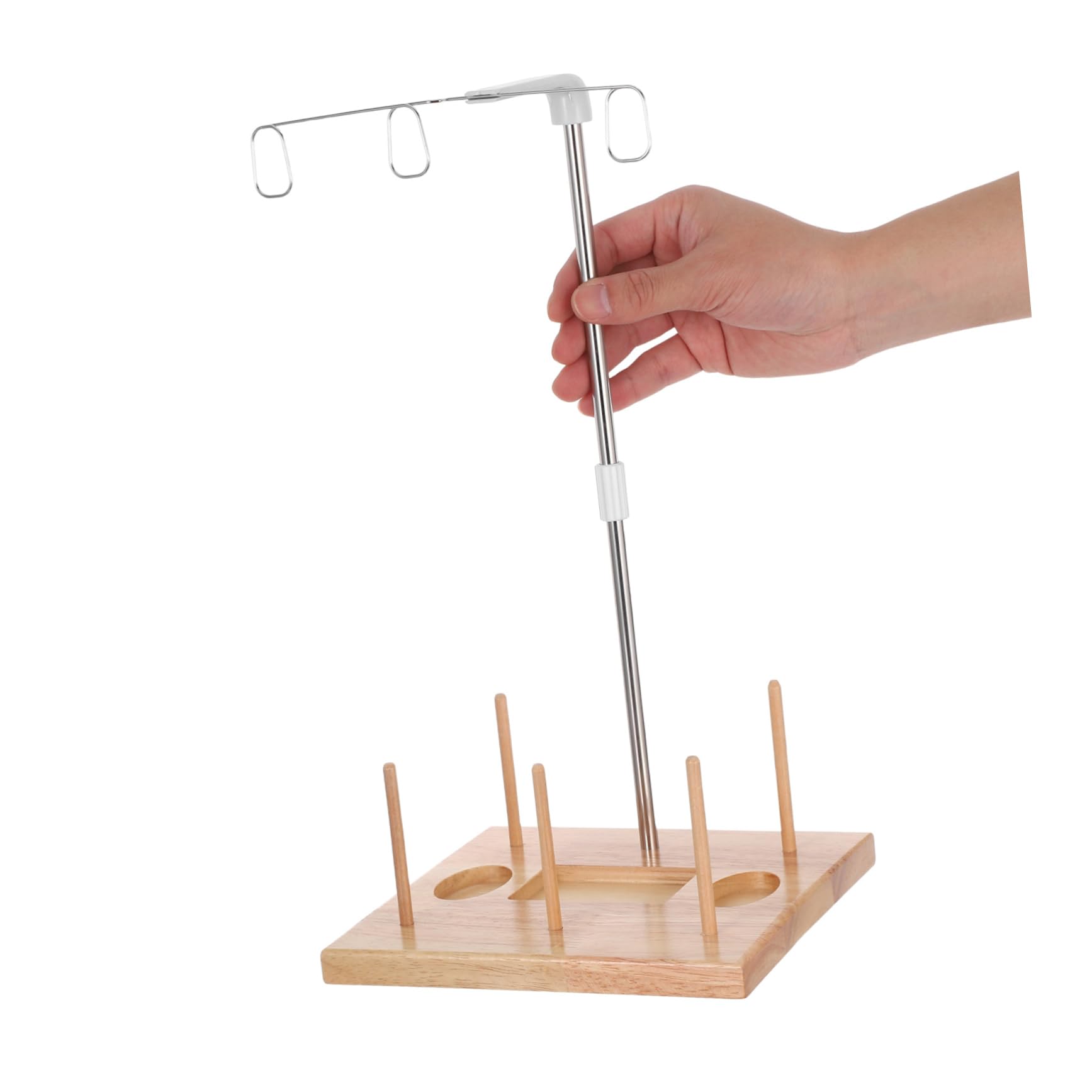Supporto per Rocchetto in Legno Rocchetto da Cucito Supporto Filo per Rocchetti Organizer per Filo da Ricamo