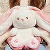 Mukorolee Bunny Plush Doll Toy Pillow, Reversible Carrot Strawberry Bunny Stuffed Animal with Zipper, Cute Rabbit Decoration for Kids & Adult Birthday Party Gift (1pcs 7" Strawberry) #4