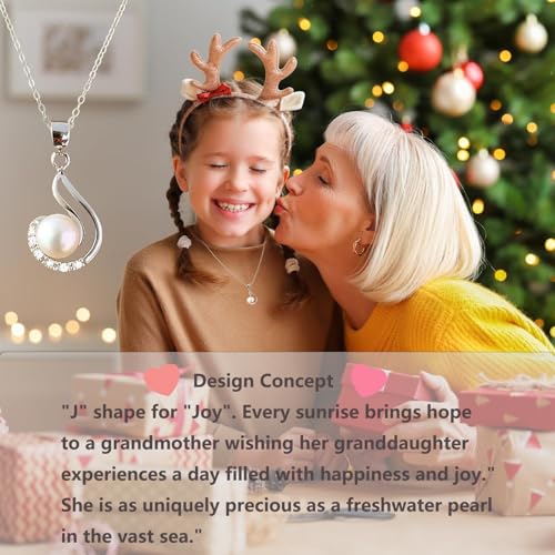 Granddaughter-Necklace-Granddaughter-Gifts-from-Grandma-Graduation-Gifts-for-Her-Birthday-Inspirational-Wedding-Jewelry-Keepsake-Gifts-for-Granddaughter-Handmade-Sterling-Silver-Pearl-Necklace