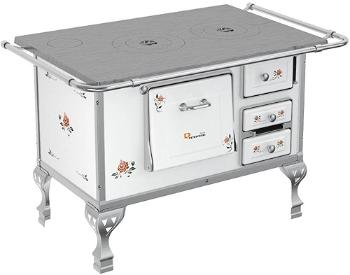 Fogão a Lenha Petrycoski N2 Esquerdo Floral Chapa em Ferro Fundido Sem Tampa