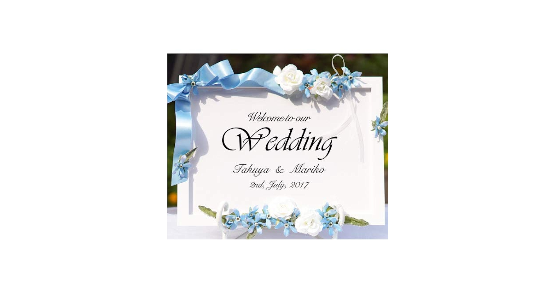 ウェディングボード リゾートブルー/サムシングブルー Amazon.co.jp: ウェルカムボード ウェディング 結婚式