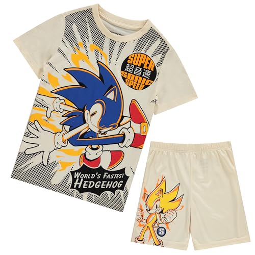 Image of SEGA Boys' Sonic the Hedgehog Boys 4-20 Jumbo Print Tee & Mesh Short 2pc Set