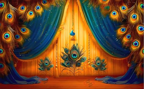 Image of S2S Wedding Traditional Backdrop Cloth for Festivals (PECOCK Wedding 5X8)