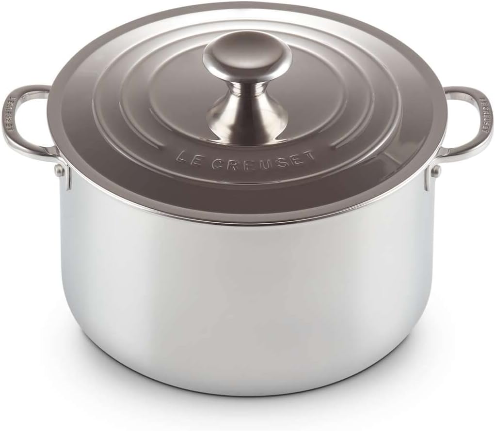 Le Creuset 3-Ply Plus Stainless Steel 24cm Stockpot with Lid, 96604824000000