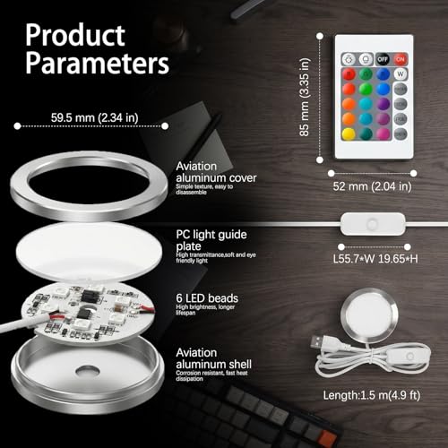 Image of 3-Pack IR RGB LED Lamp Kit 001 for Bambu Lab 3D Printer Light kit