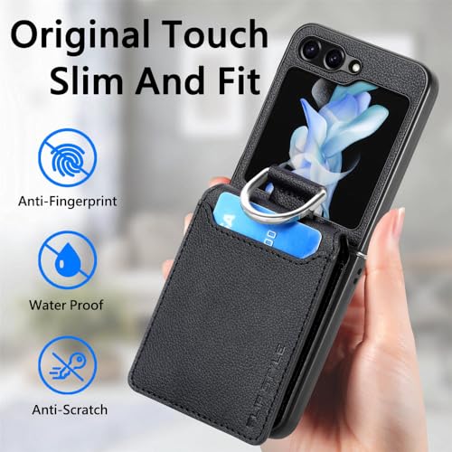 Étui Z Flip 5 4 3 kaki avec fente carte idéal pour votre quotidien - 5