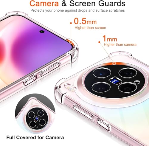 Image of Lustree Compatible with vivo X300 5G Back Cover| Clear + TPU Case with 4 Corner Air Cushion Protection & Camera Protection | Slim& Stylus Cover for vivo X300 5G