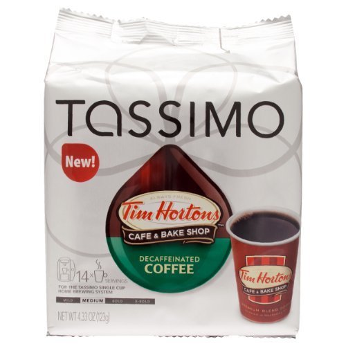 Tassimo Tim Hortons Decaffeinated Coffee T Discs Bag, 4.33 Ounce by Tassimo [Foods]