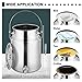 YMJOINMX 304 Stainless Steel Milk Can with Spigot 2.6 Gallon 10 Liter Metal Water Beverage Drink Dispenser Milk Pail Milk Bucket for Milk Wine Oil