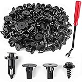 UNIGT 4 in 1 Body Bumper Screw Bolt 90159-60498 with 52161-16010 Fender Liner Clips Compatible with Toyota Lexus Wheel Well Liner Retainers 90189-06013 90189-06065- 121pcs