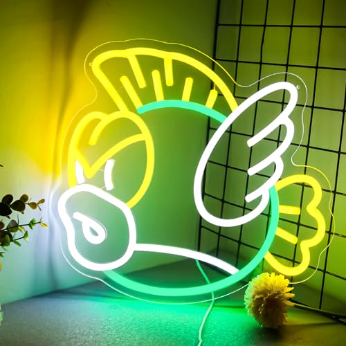 Image of Fish Neon Sign Led Light Up Sign For Gamer Bedroom Decor Hanging Wall Art Decor Teen Kid Birthday Gift Living Room Boys