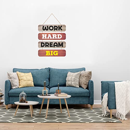 Image of Zesta Dream Big Wooden Wall Hanging Decorative Items /Hanging Home Wall Decor Items /MDF Decoration Items /Cute Wall Art For Living Room /Home Decor Items Living Room