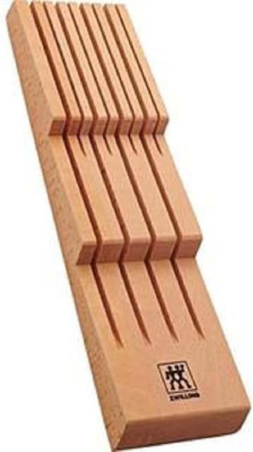 Zwilling Knife Holder for Drawers, Drawer Insert, for 8 Knives, 41 x 10.8 x 4.8 cm.  Wood.