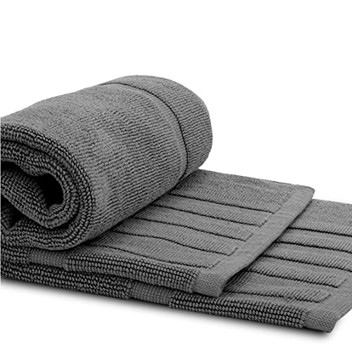 White Classic Luxury Bath Mat Floor Towel Set Absorbent Cotton Hotel
