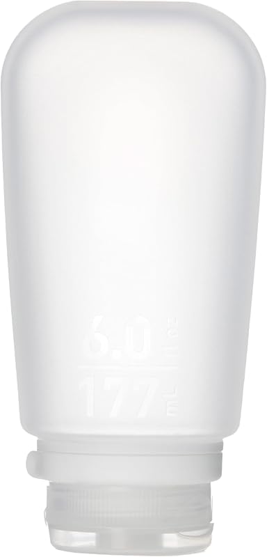 humangear GoToob+ XL Frasco de Silicone Recarregável para Viagem com Tampa com Trava, Transparente, 177 mL