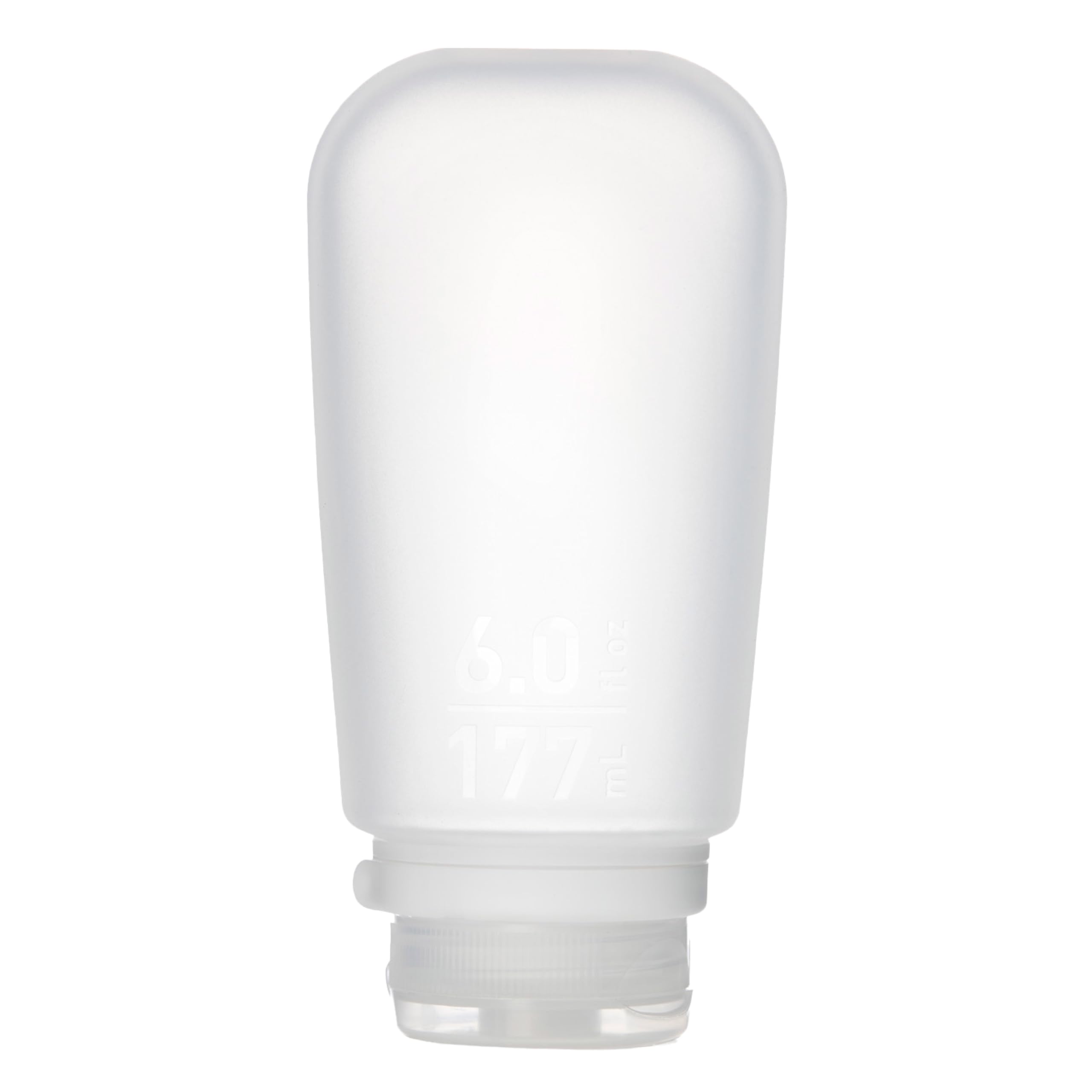 humangear GoToob+ (XL) | Refillable Silicone Travel Bottle | Locking Lid | Food-Safe Material | Clear, XL (6 fl.oz.; 177ml)