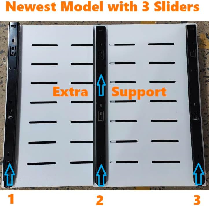 Slide Out Cabinet Organizer - Pull Out Expandable Drawer - Adjustable Extendable Sliding Shelf Under Sink Rack Shelf - for Kitchen Pantry Bathroom Closet - Easy Stick on - 1 PACK