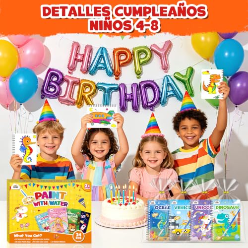 Miniatura 4 de ZMLM Libros de Colorear con Agua para Detalles Cumpleaños niños