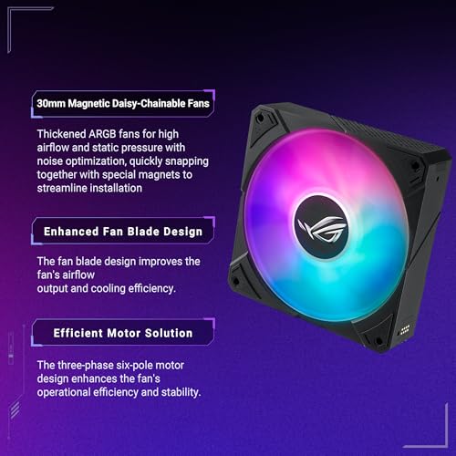 ASUS ROG RYUYJIN III 360 ARGB Extreme All-in-one AIO CPU Liquid Cooler, AMD Ryzen 9000 & Intel Core Ultra Ready, Asetek Gen8 V2 Pump; high Airflow & Static Pressure Magnetic Fans - Image 4