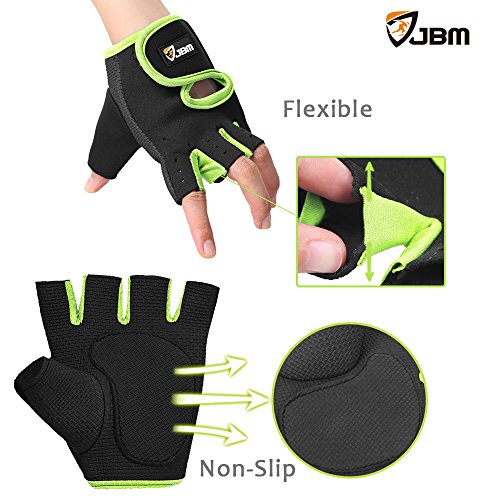 JBM-Guanti da palestra da ciclismo, senza dita