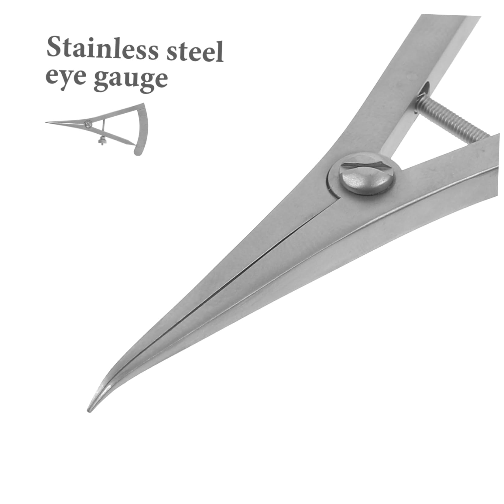 Beavorty 2pcs Metal Gauge Double Eyelid Measuring Ruler Stainless Steel Eyelid Gauge for Surgery