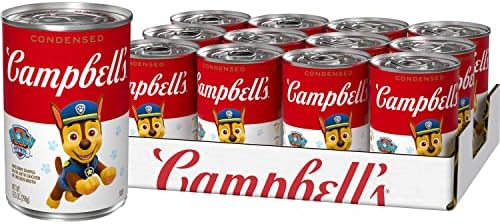 Campbell's Kids Soup, PAW Patrol, Puppy-shaped pasta in chicken soup, 10.5 Ounce Can (Pack of 12)