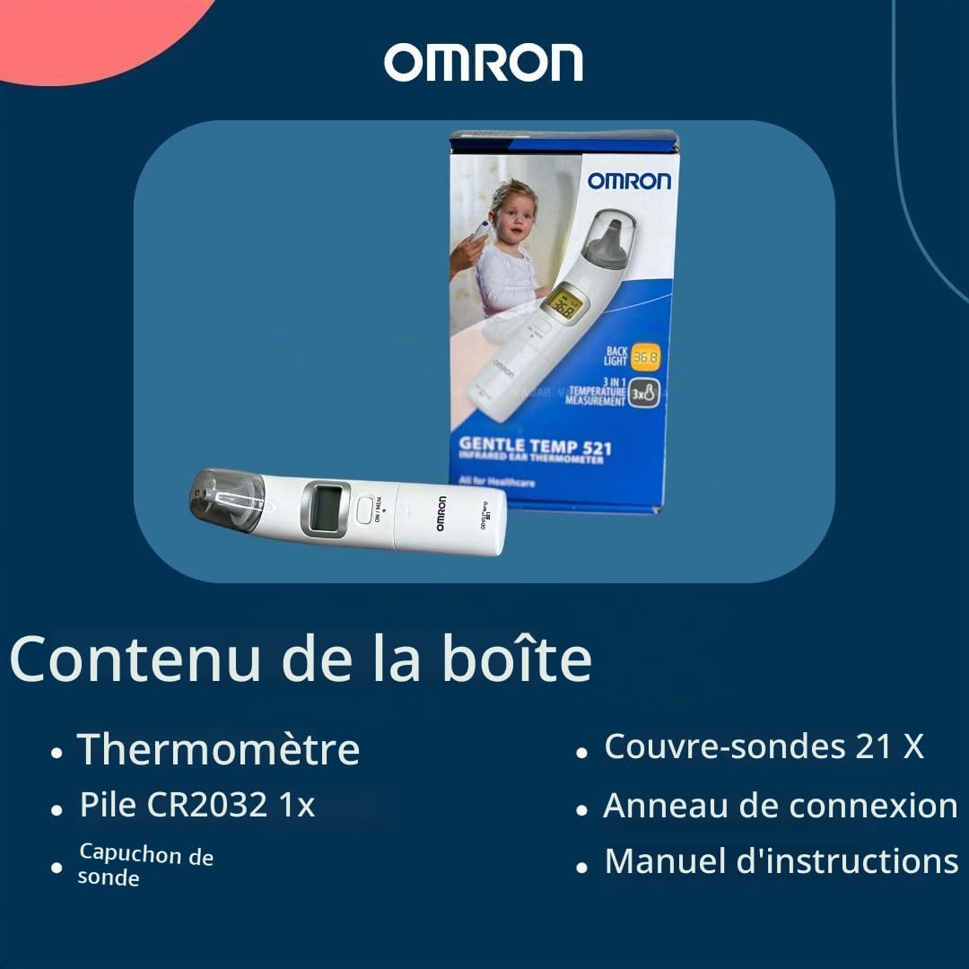 Omron GentleTemp 521 Thermomètre Auriculaire Electronique