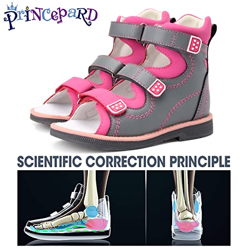 princepard Orthopedic Corrective Sandals for Kids,Children Summer High Top Shoes for Girls and Boys with Arch and Ankle Support,Anti-slip Soles3
