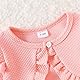 JiAmy Baby Mädchen Kleider und Strickjacke 2 Stück Kleinkind Herbst Kleidung ärmellose Blumen Kleid Waffel Mantel Hochzeit Prinzessin Partykleid für Mädchen 18-24 Monate Rosa