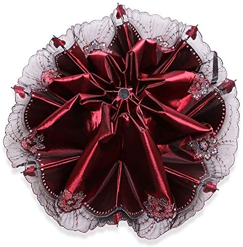 Moolo Folding Umbrella Regenschirm Reise Leben/im Freien beweglichen Regenschirm Großen Wetter Regenschirm Sonnenschirm Schutz Sonnenschutz Anti-UV (Color : A) Cover