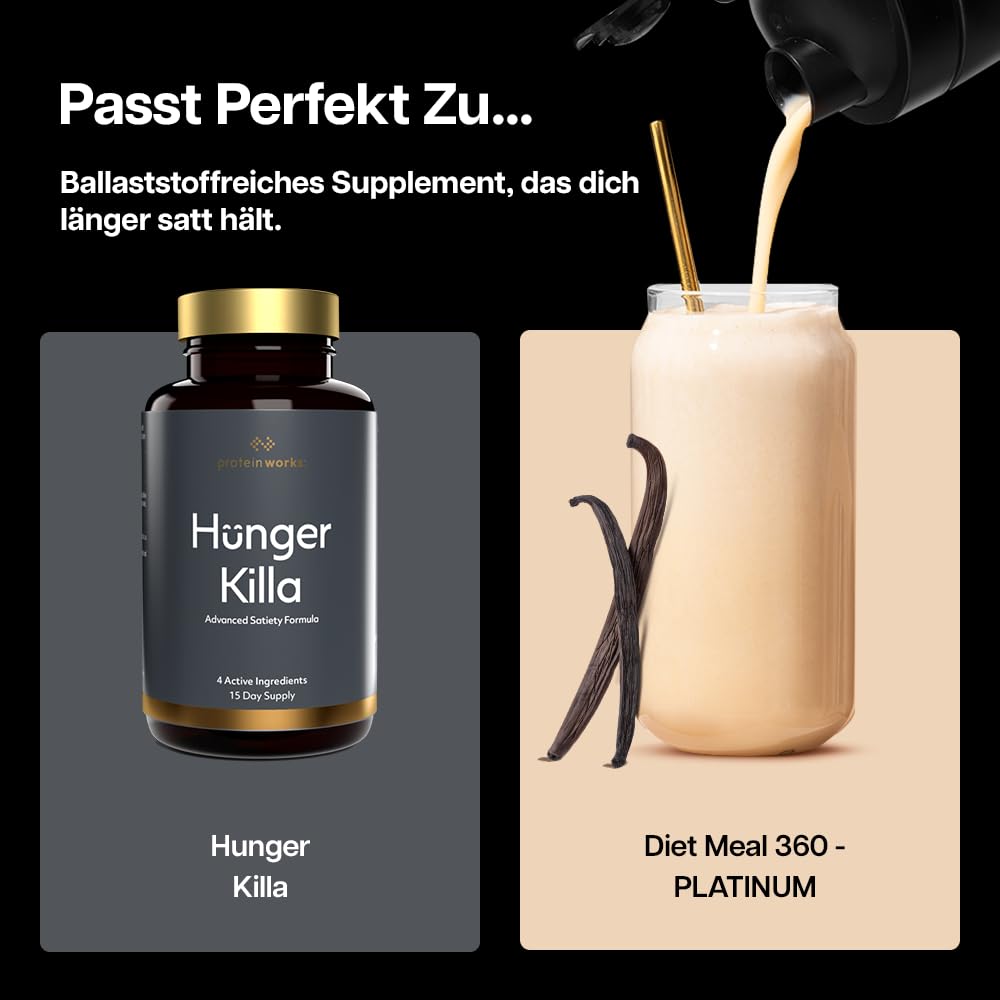 Protein Works | Diet Meal 360 - PLATINUM Innovation, Trinkmahlzeit, Abnehmshake, Vollwertige Ernährung, 26 Vitamine & Mineralstoffe, Leinsamen, Omega 3, Inulin, Salted Caramel, 16 Mahlzeiten, 1kg