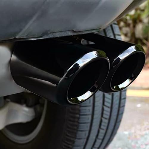 Miniatura 4 de Silenciador de tubo de escape trasero doble de acero inoxidable para Land Rover Defender 90 110 130 2020-2022 (negro)