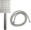 Ahlez 304 Stainless Steel Square Shower Head and Shower Hose Shower Set