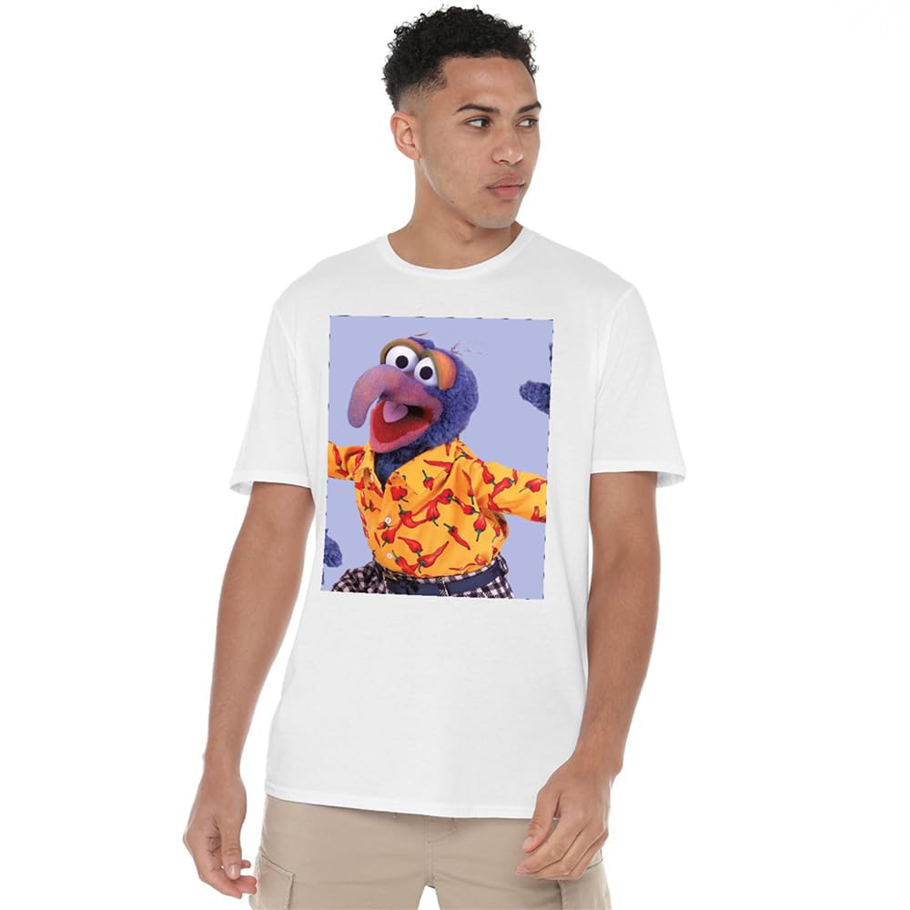 Muppets Disney The Gonzo Pose Unisex T-Shirt, White, Medium