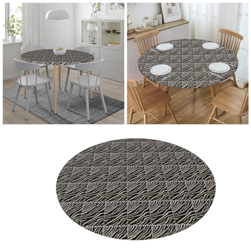 Nappe ronde élastique anti-glisse : la solution pour table d'extérieur - 7